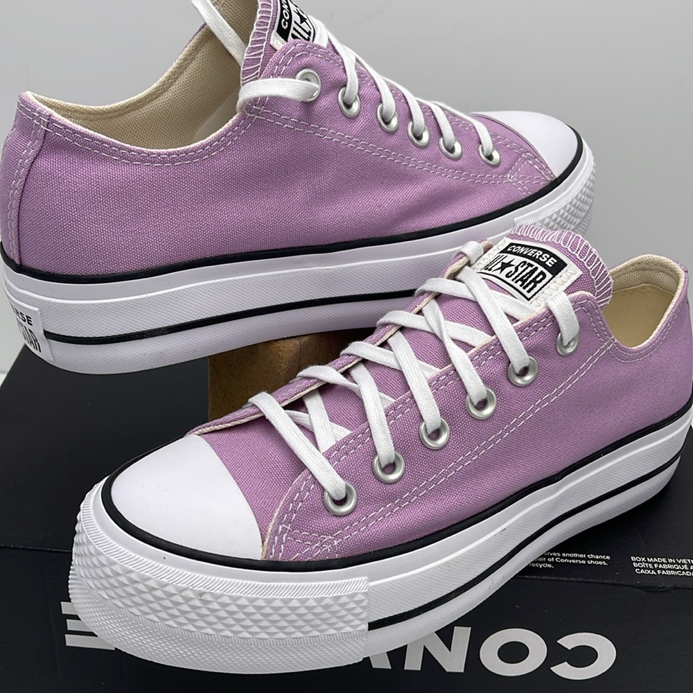 Converse WMNS A09394F CTAS LIFT OX
CLASSIC AMETHYST/WHITE/BLACK Platforms Snkrs - Picture 10 of 16